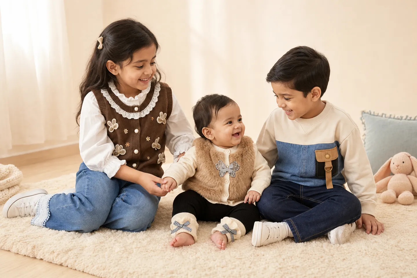 Children playing in Kiddos India outfits