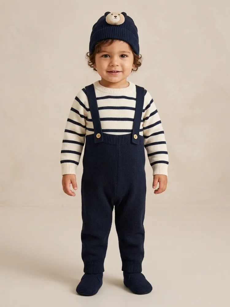 Little Bear Dungaree Set