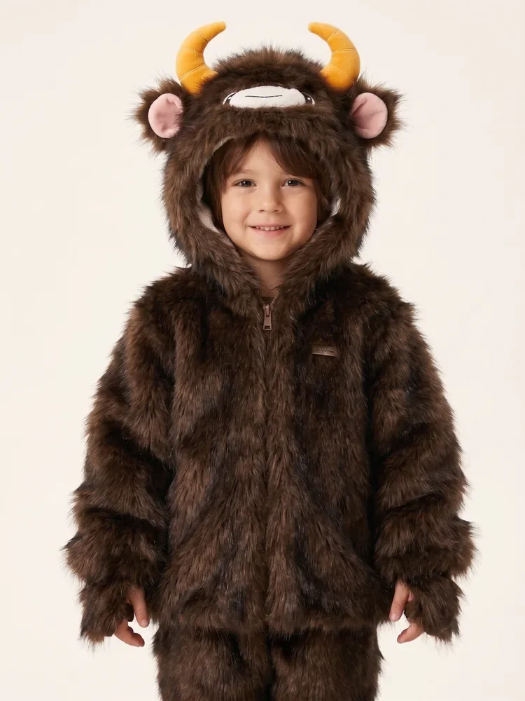 Little Bison Fur Hoodie