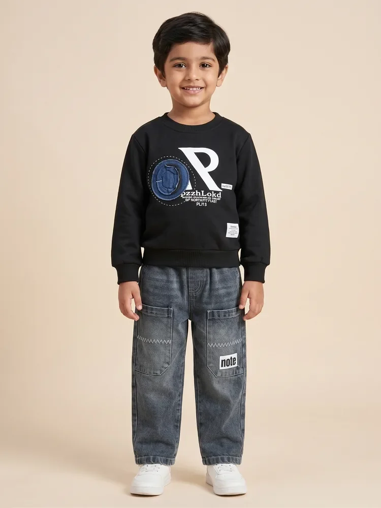 Monogram Sweatshirt & Jeans Set