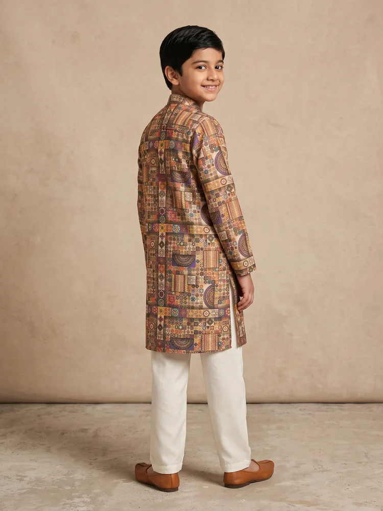 Patchwork Print Kurta Set — view 3 of 3