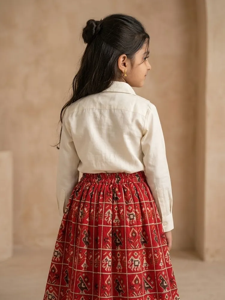 Patola Skirt & Full-Sleeve Shirt Set — view 3 of 3