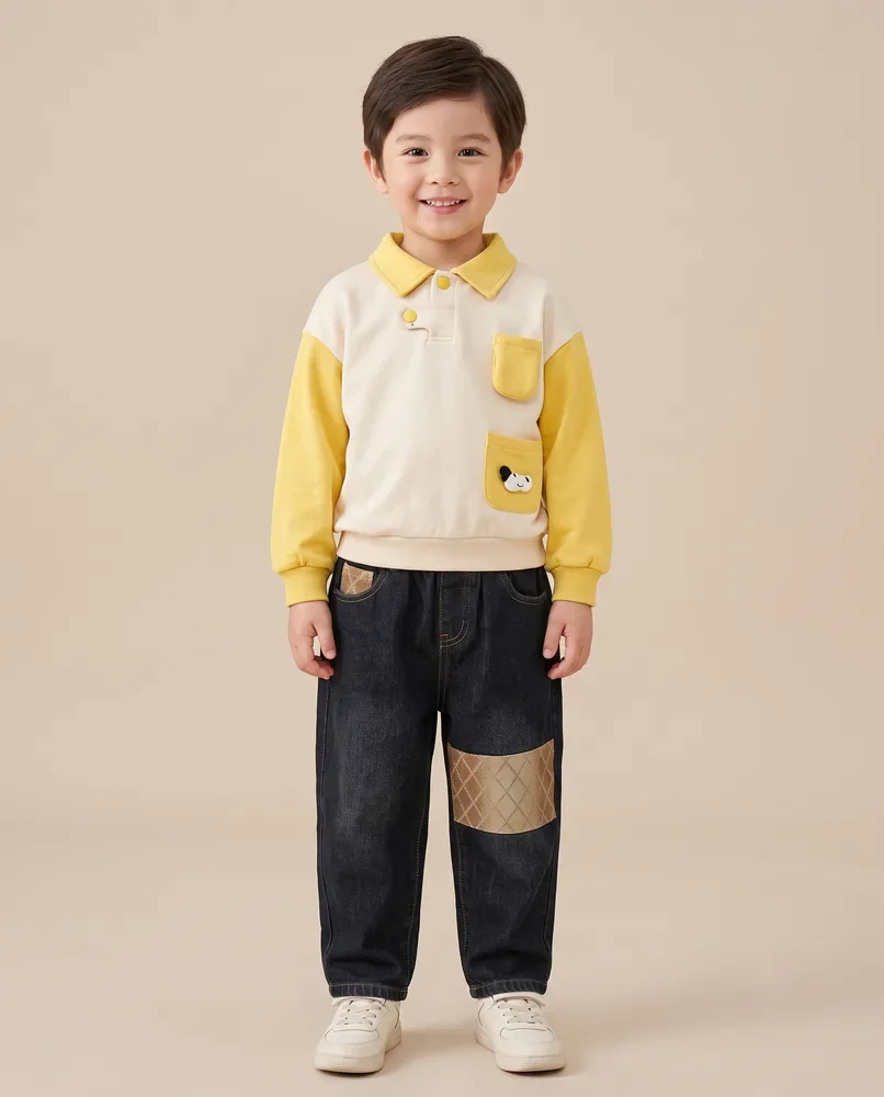 Sunshine Colour-Block Sweatshirt Set