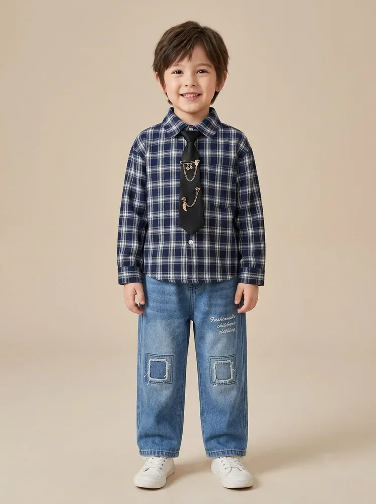 Weekend Plaid Shirt Set